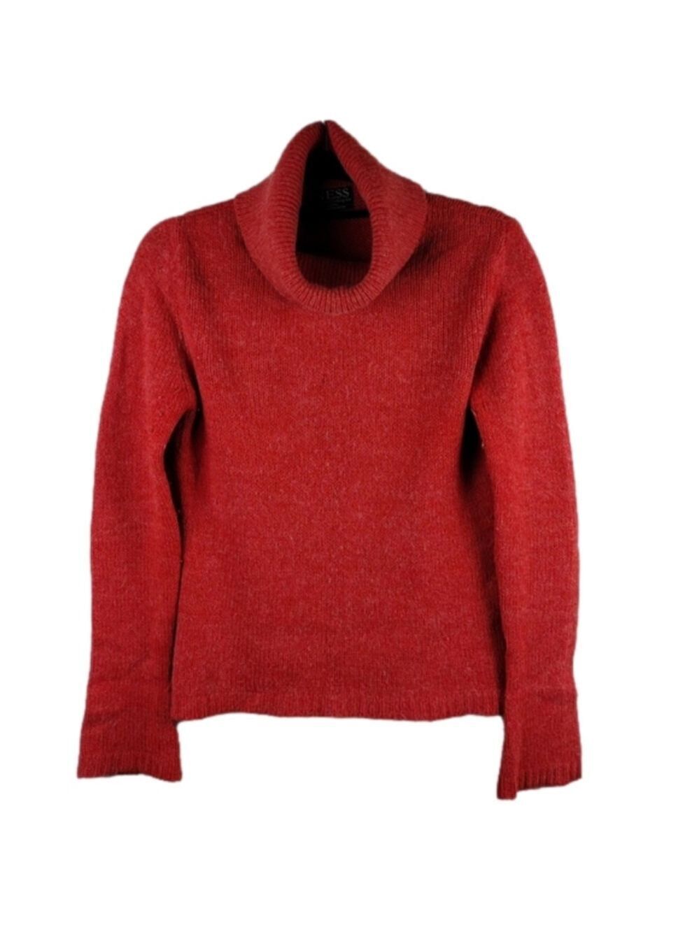 Ness Scotland Clothing Orange Alpaca Wool Cowl Neck Long Sleeve Pullover Sweater